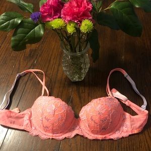 PINK! Date night push up bra